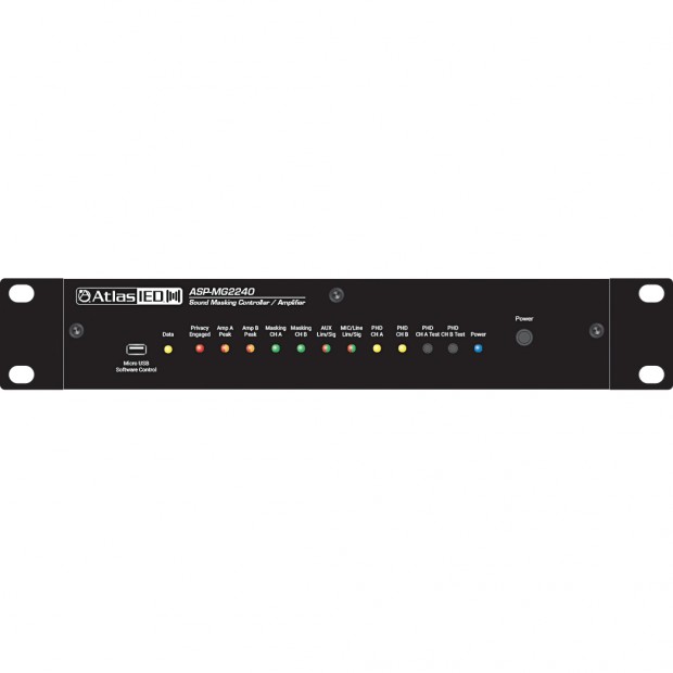 Atlas Sound ASP-MG2240 Two-Zone Compact Sound Masking Controller Amplifier with Onboard DSP