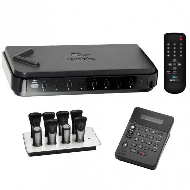Revolabs Fusion 8 Channel Plug and Play Teleconferencing System with Tabletop Dialer (Discontinued)