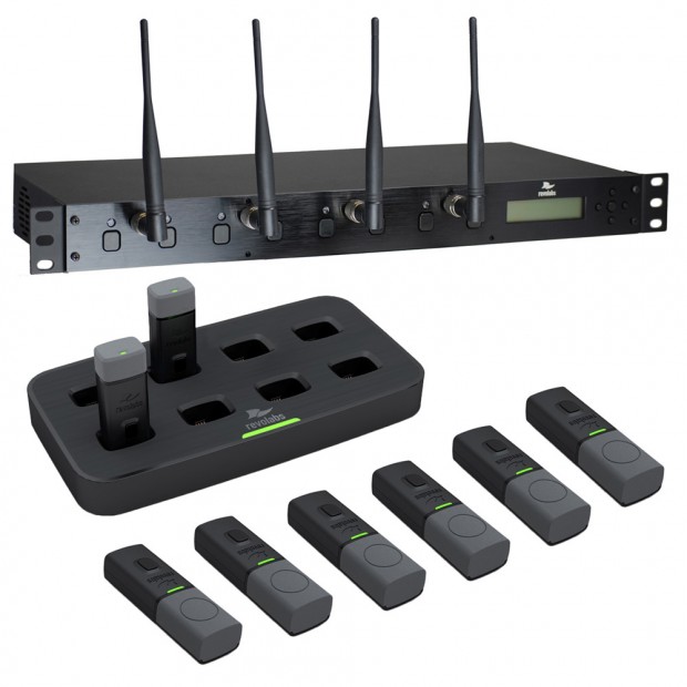 Revolabs Executive HD 8-Channel Wireless Microphone System with 6 Omni Mics and 2 Wearable Mics (Discontinued)
