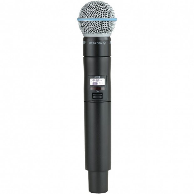 Shure ULXD2/B58 Digital Handheld Wireless Microphone Transmitter with Beta 58A Capsule (G50: 470-534MHz Band) 