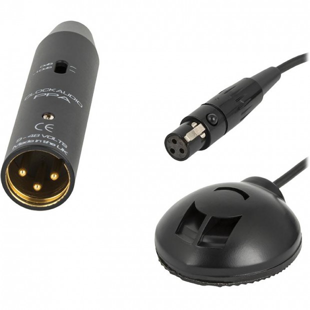 Clockaudio C006E Table Top Half-Cardioid Boundary Layer Condenser Microphone - Black