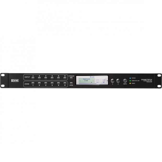 Rane Commercial Zonetech 6-Channel 6-Zone Bluetooth-Enabled DSP Processor (Discontinued)