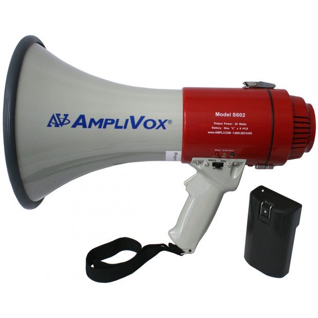 AmpliVox SB602R Mity-Meg 25W Rechargeable Megaphone with Battery Pack (Discontinued)