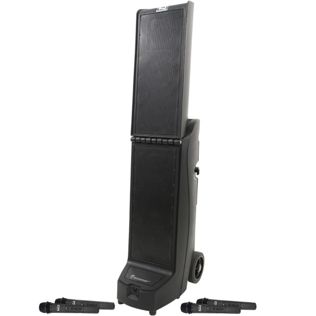 Anchor Audio Bigfoot 3 Link 4 with a Line Array Portable PA System with Bluetooth, and Four Wireless Microphones (Discontinued)