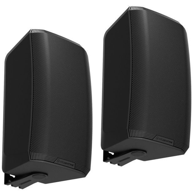AtlasIED FS-6T FS Series 6" Premium Surface Mount Speaker 60W 70/100V/8-Ohm - Black Pair