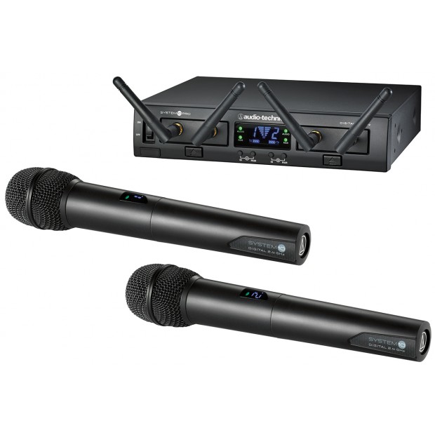 Audio-Technica ATW-1322 System 10 Rack-Mount Digital Wireless System with Handheld Wireless Microphones