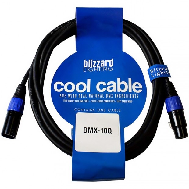 Blizzard Lighting DMX-10Q 3-Pin XLR Male to Female DMX Cable - 10ft