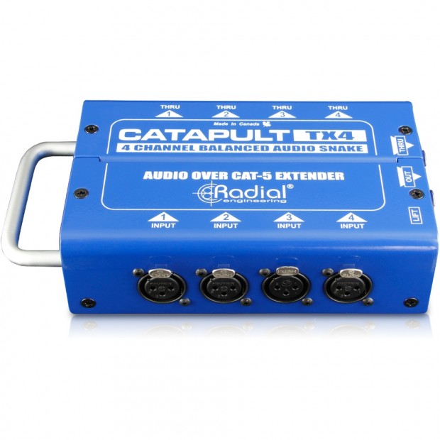Radial Engineering Catapult TX4 4-Channel Cat 5 Audio Snake with 4 XLR INs and 4 XLR OUTs (Transmitter)