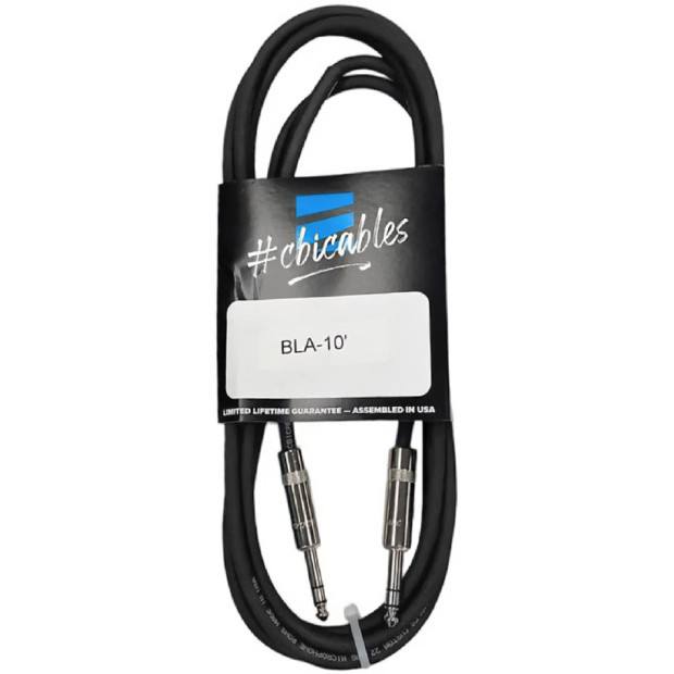 CBI BLA-10 Balanced 22G 1/4" TRS to 1/4" TRS Cable