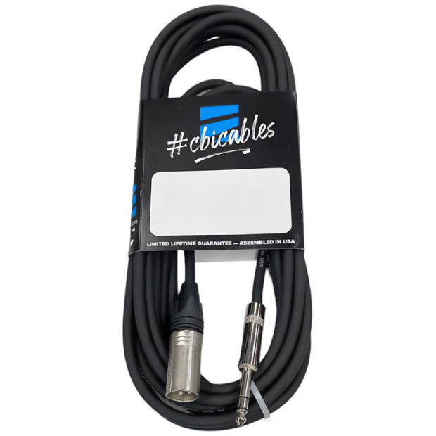 CBI BLC-50 22G Balanced 1/4-inch Male TRS to Male XLR Cable