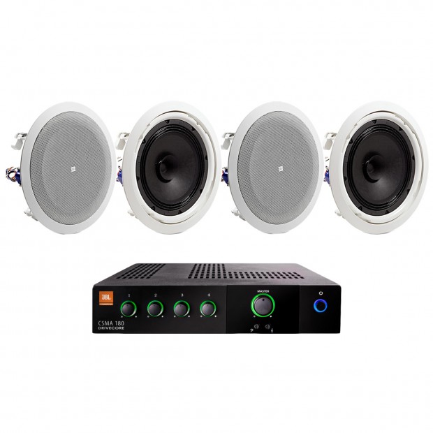 Conference Room Sound System with 4 JBL In-Ceiling Loudspeakers and CSMA Mixer Amplifier