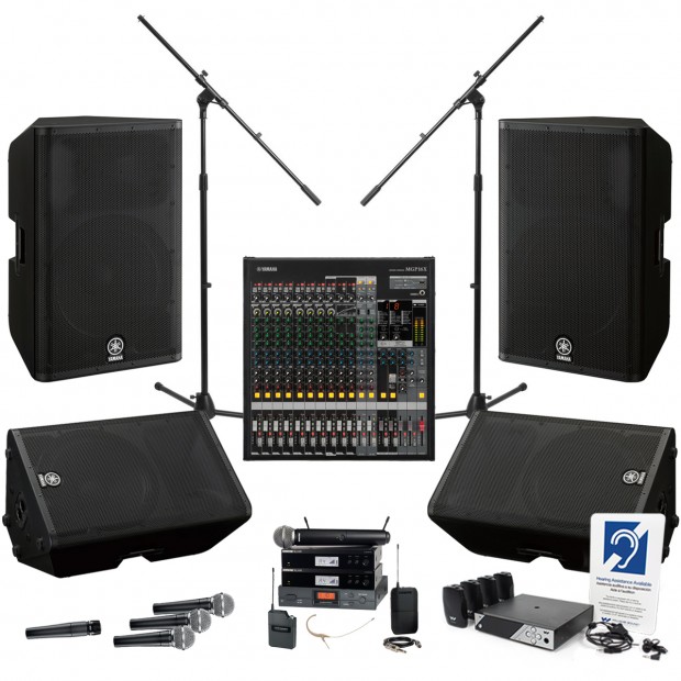 Church Sound System with Yamaha MGP16X Mixing Console and 4 DXR Loudspeakers (Discontinued)