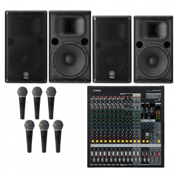 Yamaha Church Sound System DSR Series Loudspeakers Mixing Console and Pure Resonance Microphones