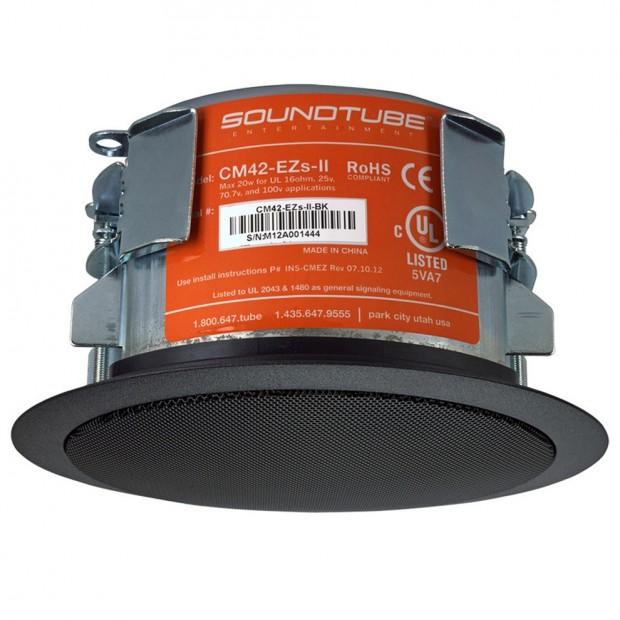 SoundTube CM42-EZs-II 4" In-Ceiling Shallow Backcan Speaker - Black