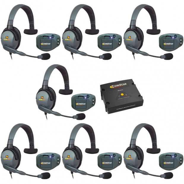 Eartec COMSTAR 7 Seven Person Wireless Intercom System with ComPak Beltpacks (Discontinued)