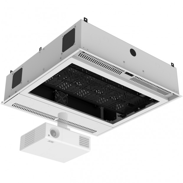 Atlas Sound CR222P-NR 2' x 2' Ceiling-Mount 2U Standard-Width Equipment Rack with AC Power Pack and Pole Adapter