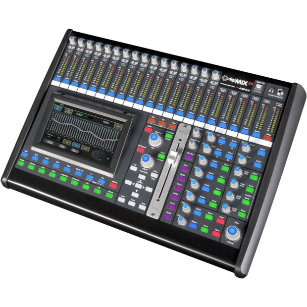 Ashly Audio DigiMix24 24-Channel Tabletop Digital Mixing Console with Motorized Faders and 7" LCD Touchscreen (Discontinued)