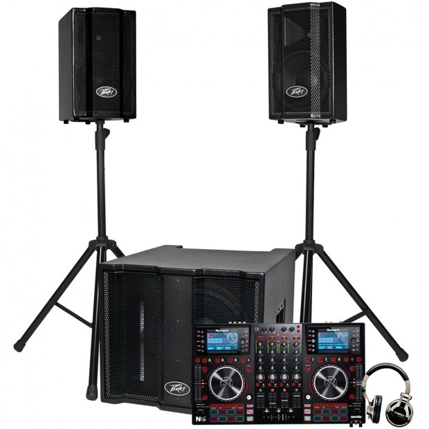 DJ Equipment Package with Peavey Triflex II and Numark NVII Dual-Display Controller (Discontinued)
