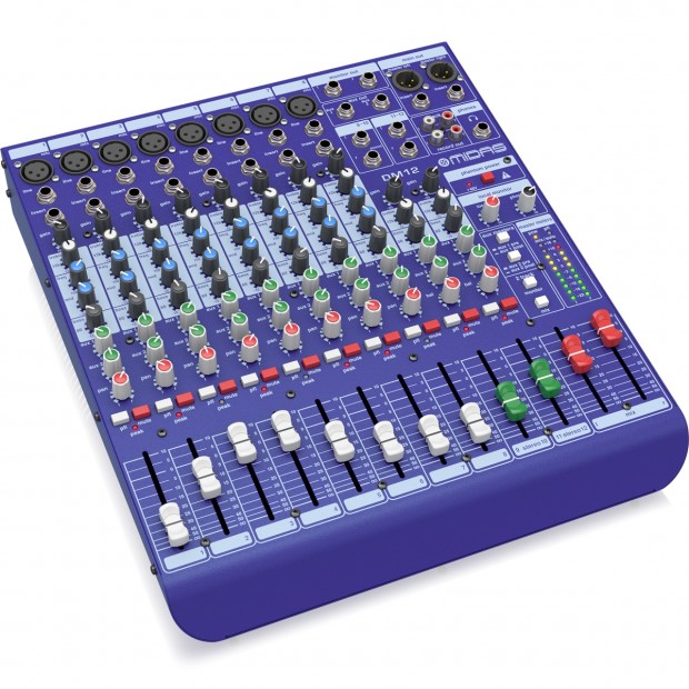 Midas DM12 12-Input Analog Mixer with Microphone Preamplifiers