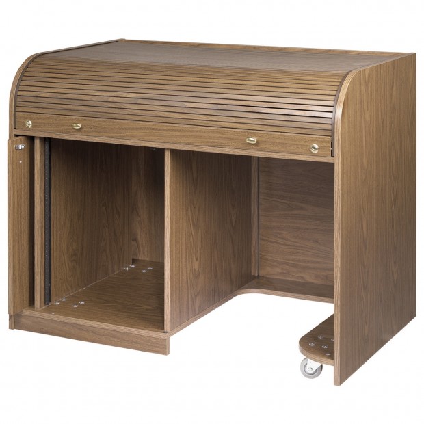 Chief Raxxess ERT-WTSD Walnut Elite Roll Top Desk with Seating Cutout (Discontinued)