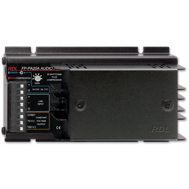 RDL FP-PA20A 20W Mono RMS Audio Power Amplifier 70V and 100V