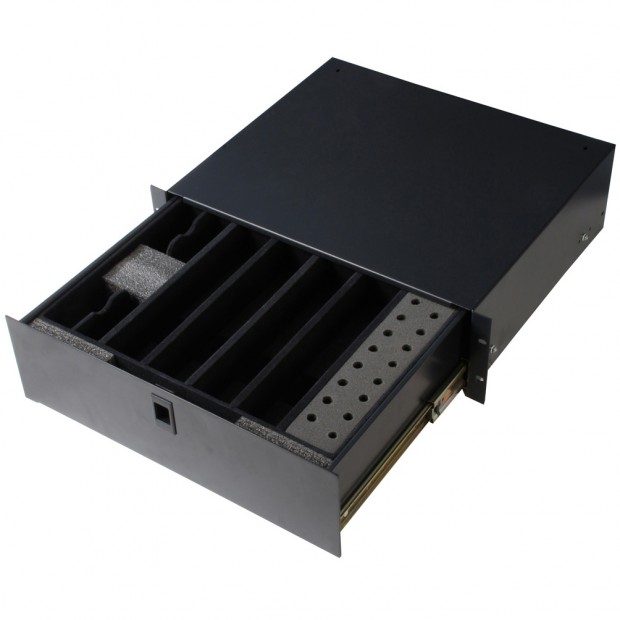 Gator GRW-DRWWRLSS Rackworks Rack Drawer for Wireless Microphones