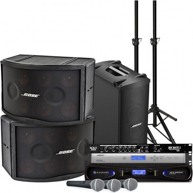 Bose Gymnasium System with 2 802 Series IV Loudspeakers MB4 Modular Bass Loudspeaker and Crown XLS 2002 Amplifier (Discontinued Components)