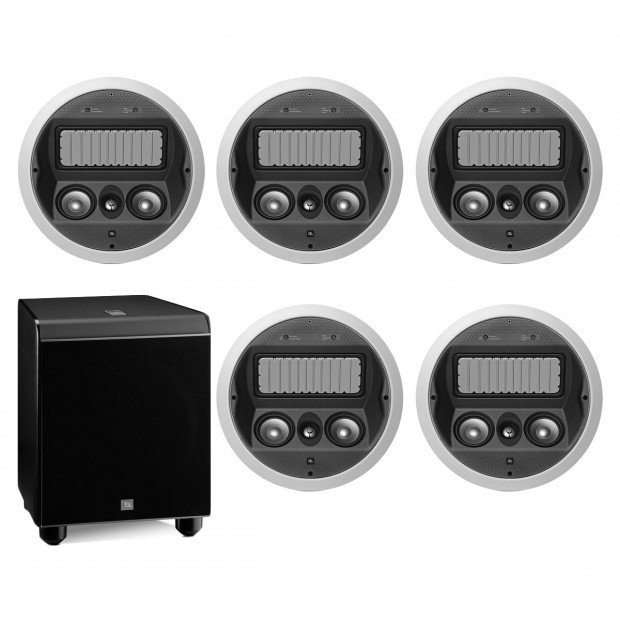Home Audio Surround Sound System with JBL In-Ceiling Home Theater Speakers and Subwoofer (Discontinued)