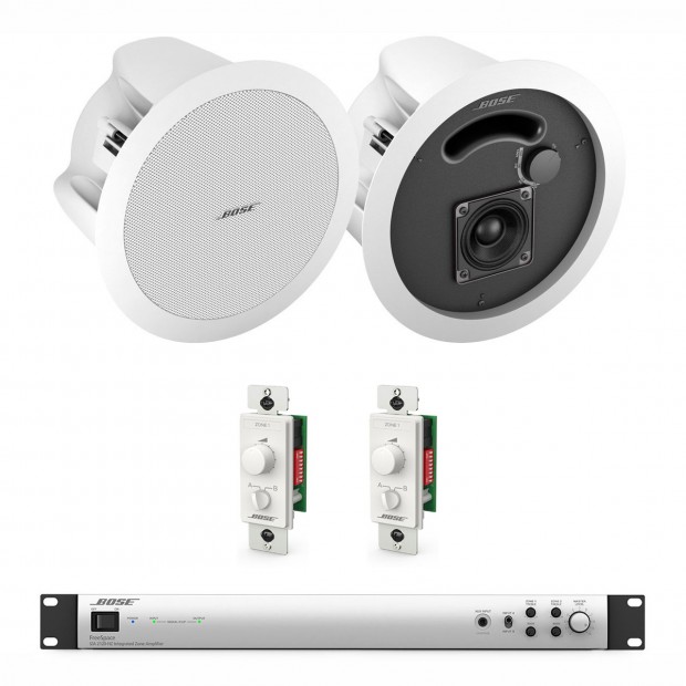 Bose Conference Room Sound System with 16 DS 16F FreeSpace In-Ceiling Loudspeakers and IZA 2120-HZ Amplifier