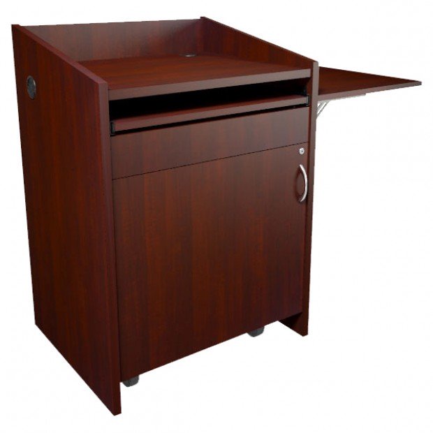 Middle Atlantic L2LDC2FCMGC Pre-Configured L2 Series Lectern with Connectivity and Flip Up Shelf