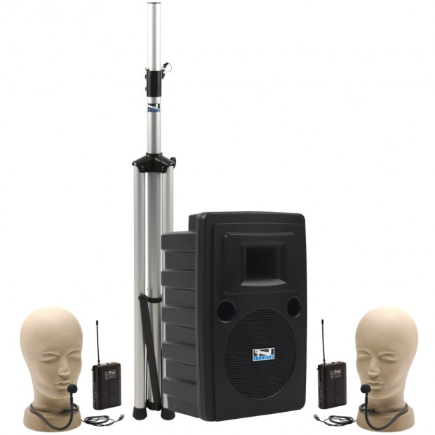 Anchor Audio LIB-BPDUAL Liberty Platinum Dual Basic PA Package with 2 Collar Microphones (Discontinued)