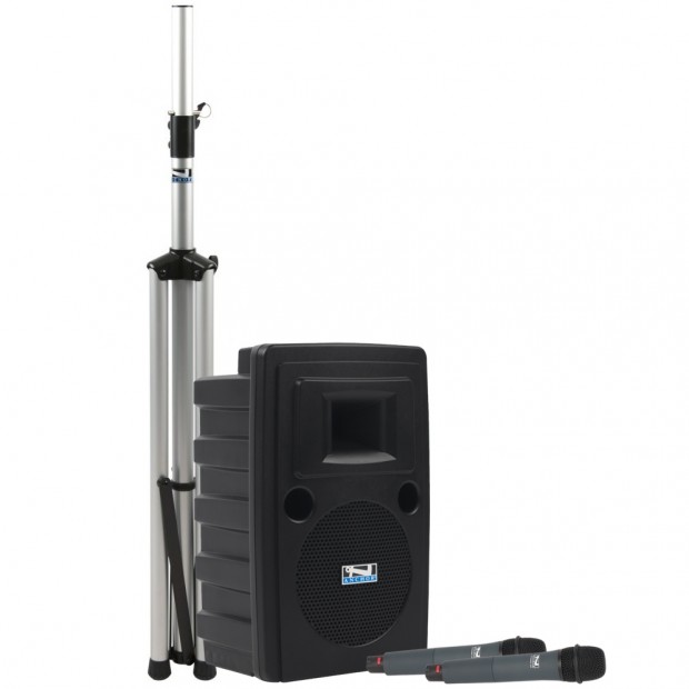 Anchor Audio LIB-BPDUAL Liberty Platinum Dual Basic PA Package with 2 Handheld Microphones (Discontinued)