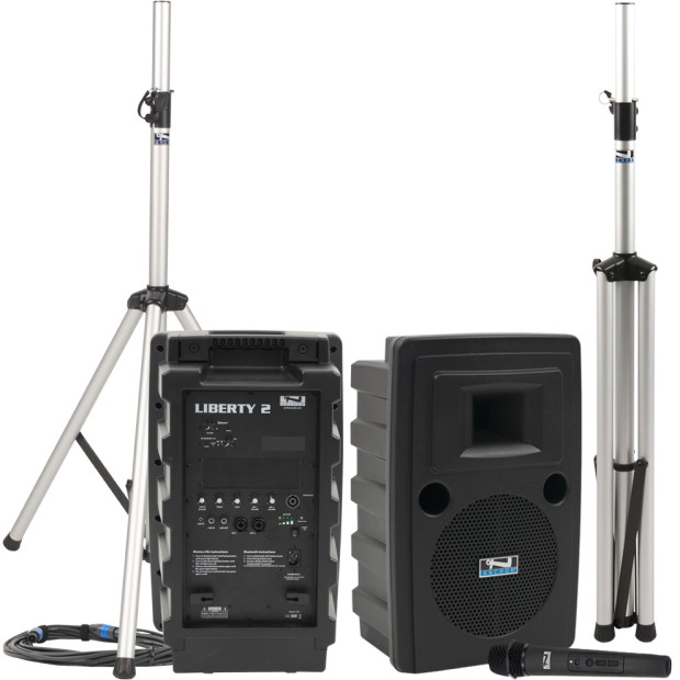 Anchor Audio Liberty COMP 1 Deluxe Package Portable Sound System with Built-in Bluetooth, 2 Speakers and 1 Wireless Microphone