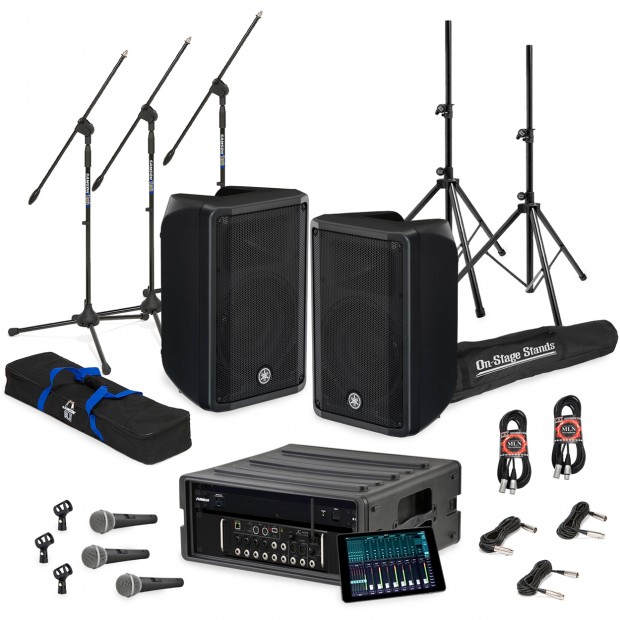 Church Sound System Package with 2 Yamaha DBR10 Powered Speakers and Behringer XR12 Digital Mixer (Not Available)
