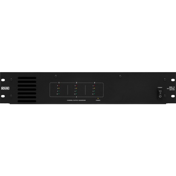 Rane MA 3 Three Channel Power Amplifier 40W per Channel (Discontinued)