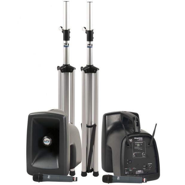 Anchor Audio MEGA-DPDUAL-AIR Deluxe AIR Package Dual with Wireless Speakers and 2 Wireless Handheld Microphones (Discontinued)