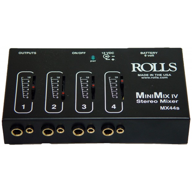 Rolls MX44s 4-Channel Stereo Mini-Mix IV Line Mixer (Discontinued)