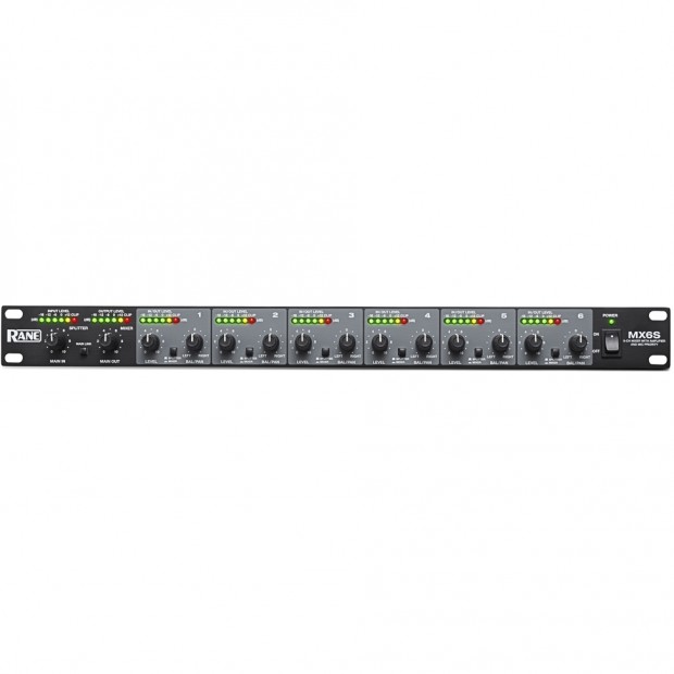 Rane Commercial MX6S 6-Channel Mixer 8 Output Splitter (Discontinued)