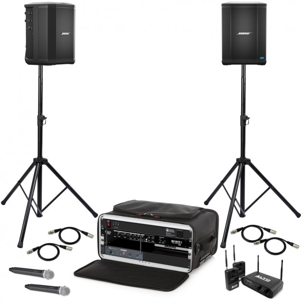 Bose S1 Pro Portable Wireless Bluetooth Sound System with 2 S1 Pro Systems and Dual Wireless Handheld Microphone System (Discontinued Components)