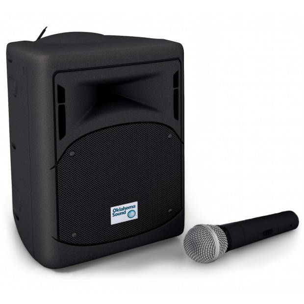 Oklahoma Sound PRA-8000 Pro Audio PA System with Wireless Handheld Microphone