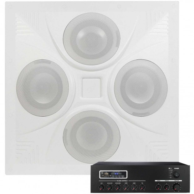 Classroom Sound System with SD4 Ceiling Speaker Array and MA30BT Bluetooth Mixer Amplifier