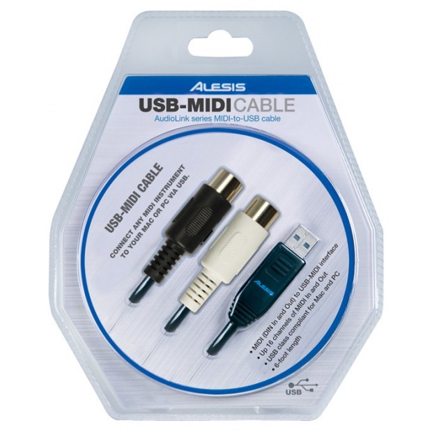 Alesis USB-MIDI CABLE AudioLink Series MIDI-to-USB Cable (Discontinued)