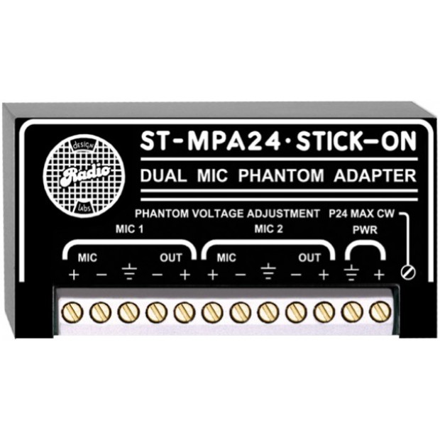 RDL ST-MPA24 Dual Microphone Phantom 24 V Adapter