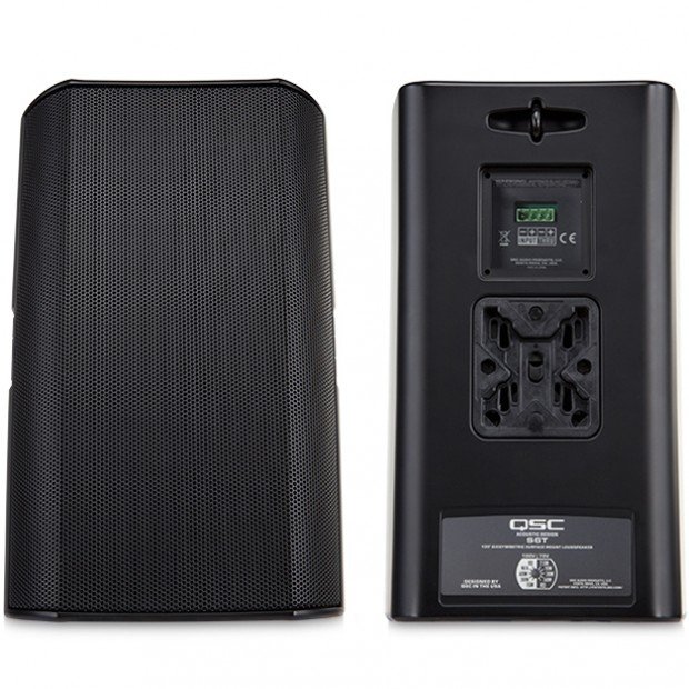 QSC AD-S6T AcousticDesign 6.5" 2-Way Wall Mount Loudspeakers - Black Pair