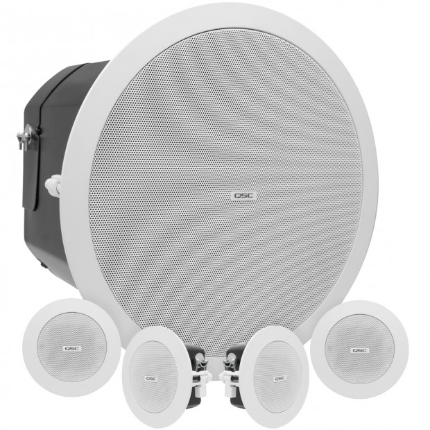 QSC AcousticDesign Series AD-C.SAT Ceiling Mount Satellite Speaker System with Subwoofer - White