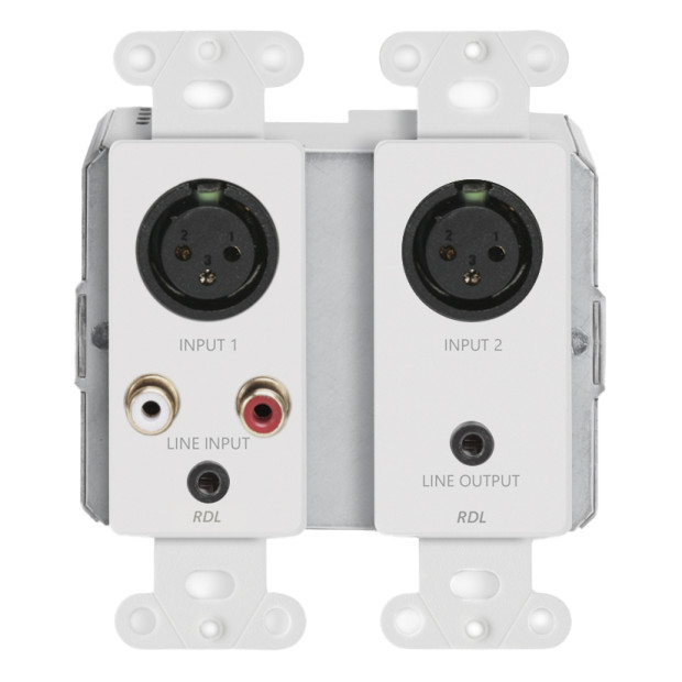 RDL DD-RN31 4x4 Wall-Mounted Bi-Directional Mic/Line Dante Network Interface