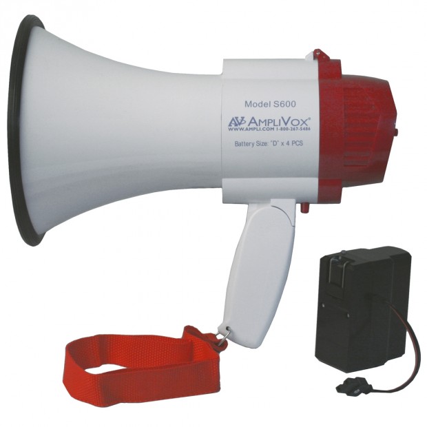 AmpliVox SB600R Mini-Meg 10W Rechargeable Megaphone with Battery Pack (Discontinued)