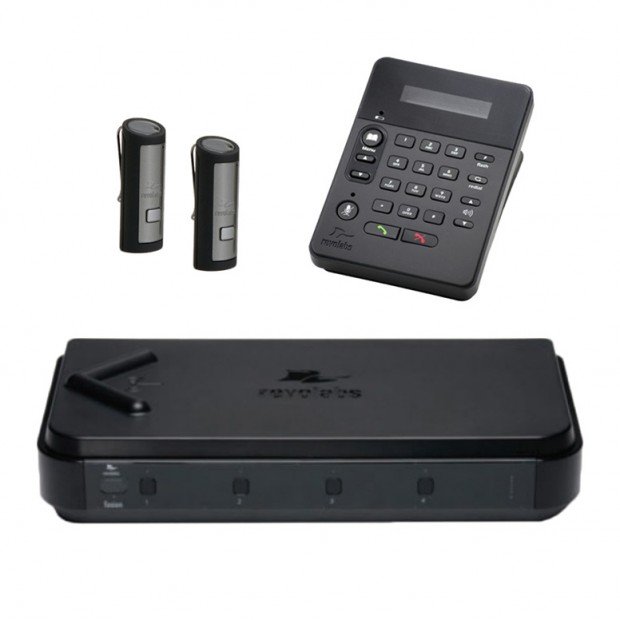 Teleconferencing Sound System with Revolabs Fusion 4 Channel Wireless Microphone System (Discontinued)