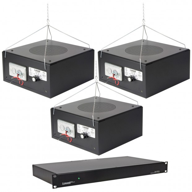 Office Sound Masking System with 12 SM810A Speakers and Lowell Sound Masking Generator 