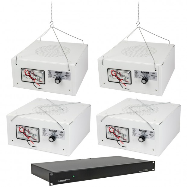Office Sound Masking System with 16 SM810AW Speakers and Lowell SMGA-5 Sound Masking Generator 